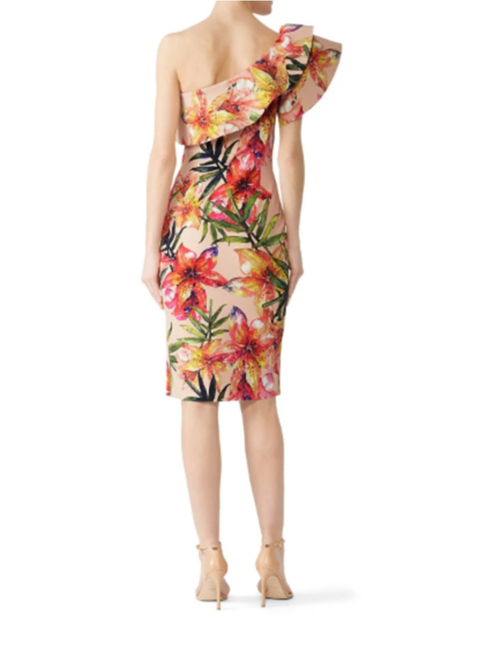 Chiara boni la petite robe couture one shoulder tropical ruffle dress elisse - Picture 2 of 8
